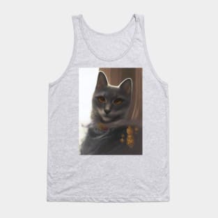 Mystic Mage cat: Purr Gwen Tank Top